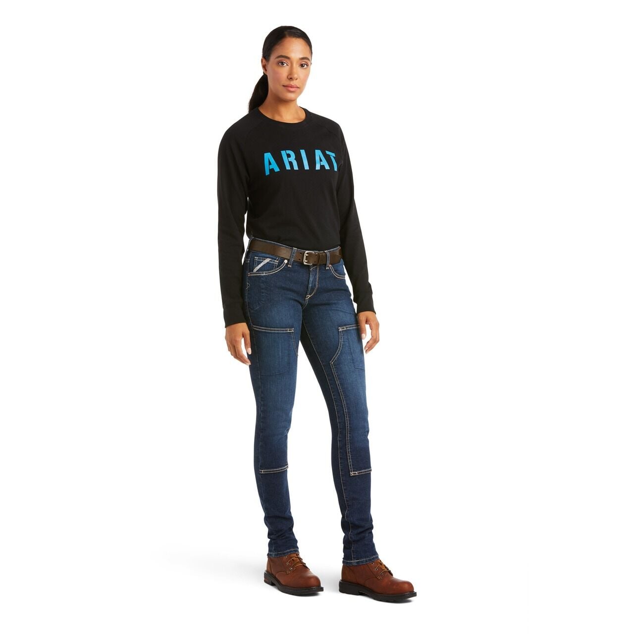 Ariat Women's Puncture Resistant Durastretch Riveter Double Front Straight Jean