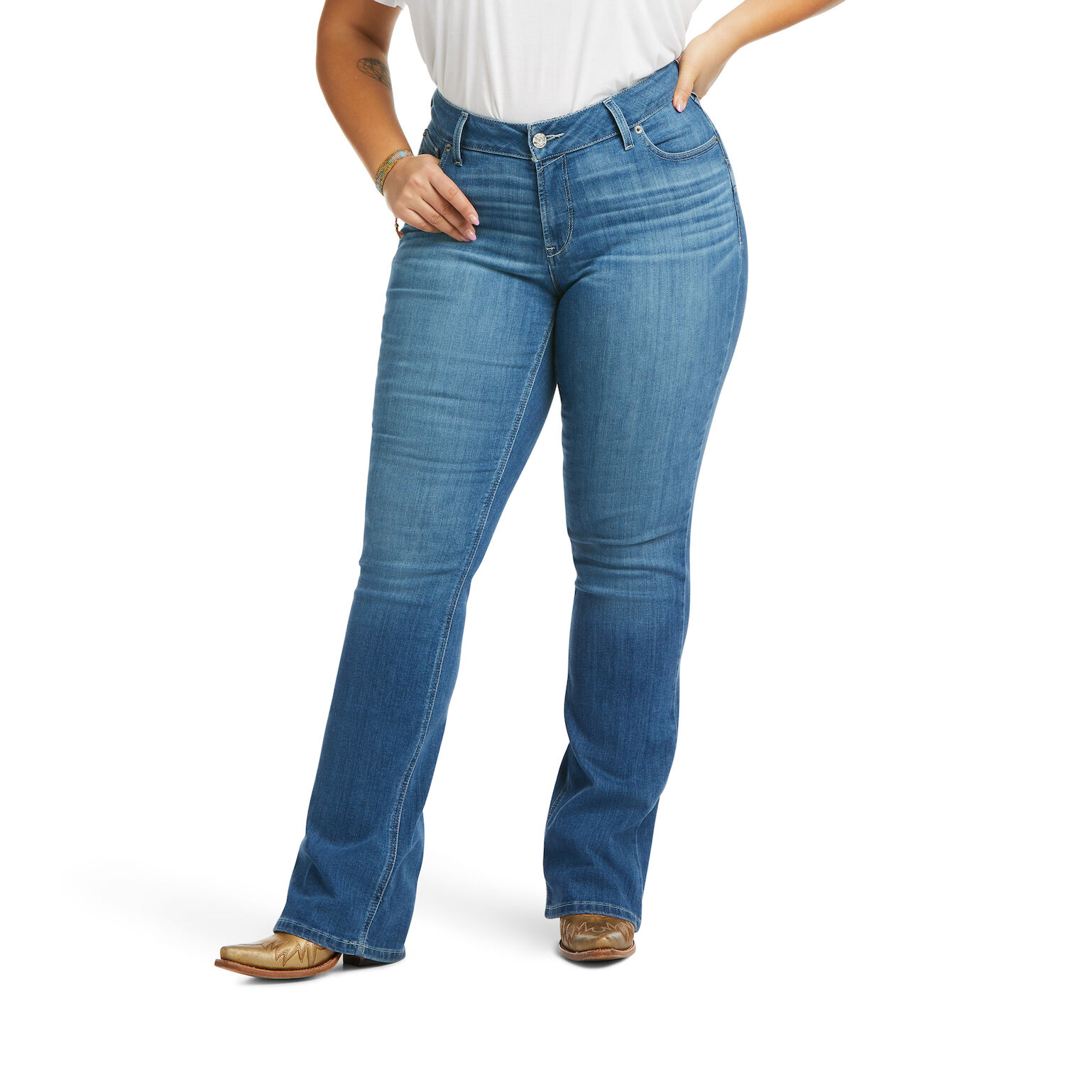 Ariat Women's R.E.A.L. Mid Rise Patricia Bootcut Jean