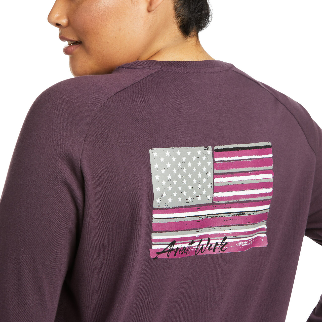 Ariat Women's Rebar CottonStrong Brand Flag T-Shirt