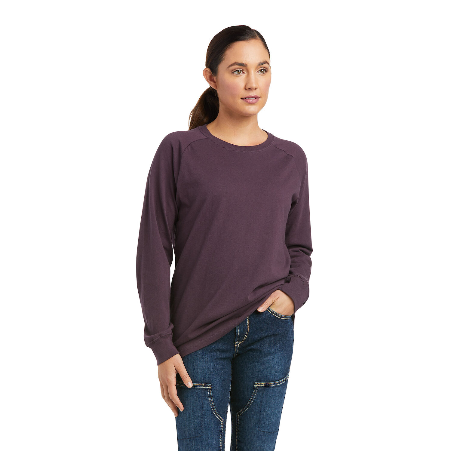 Ariat Women's Rebar CottonStrong Brand Flag T-Shirt
