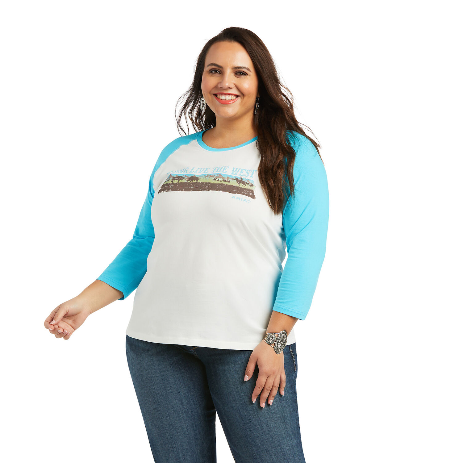 Ariat Women's R.E.A.L. Long Live Baseball Tee