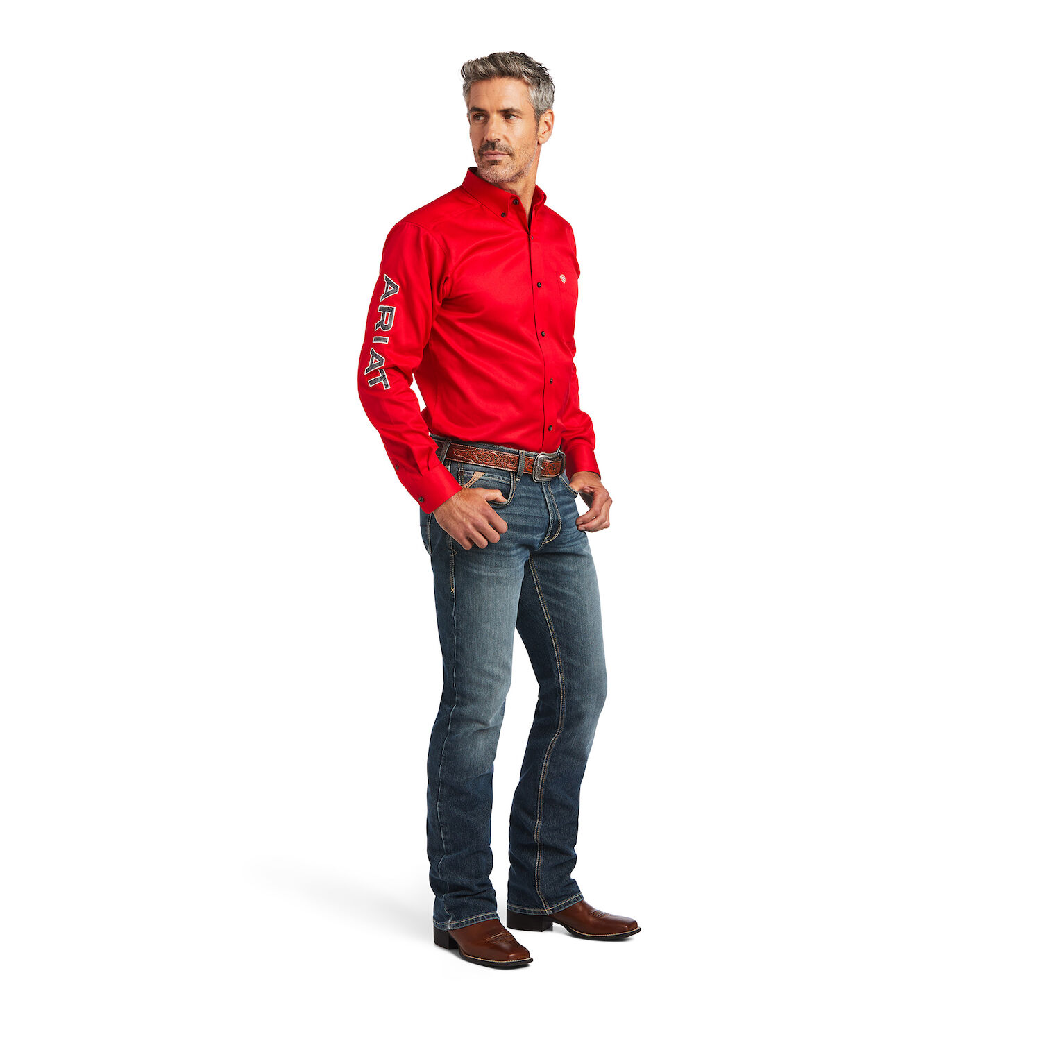 Ariat Men's Team Logo Twill Fitted Shirt