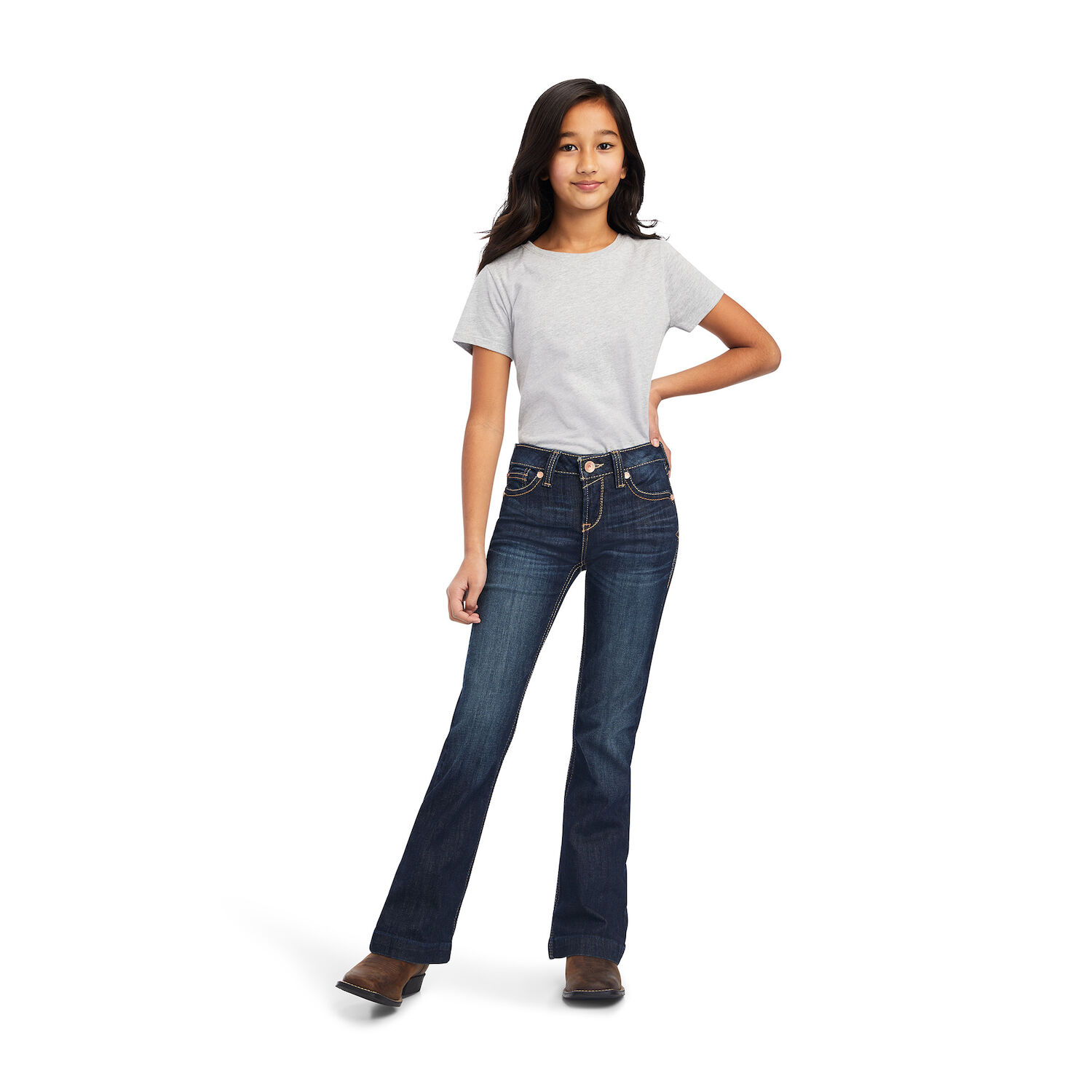 Ariat Girls R.E.A.L. Trouser Maggie Wide Leg Jean in Nightshade