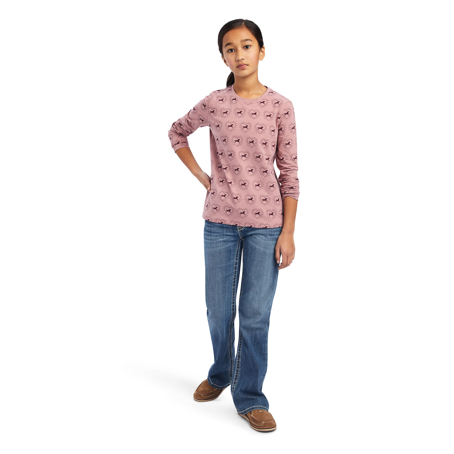 Ariat Unisex Youth So Love T-Shirt in Nostalgia Rose Half Drop Print