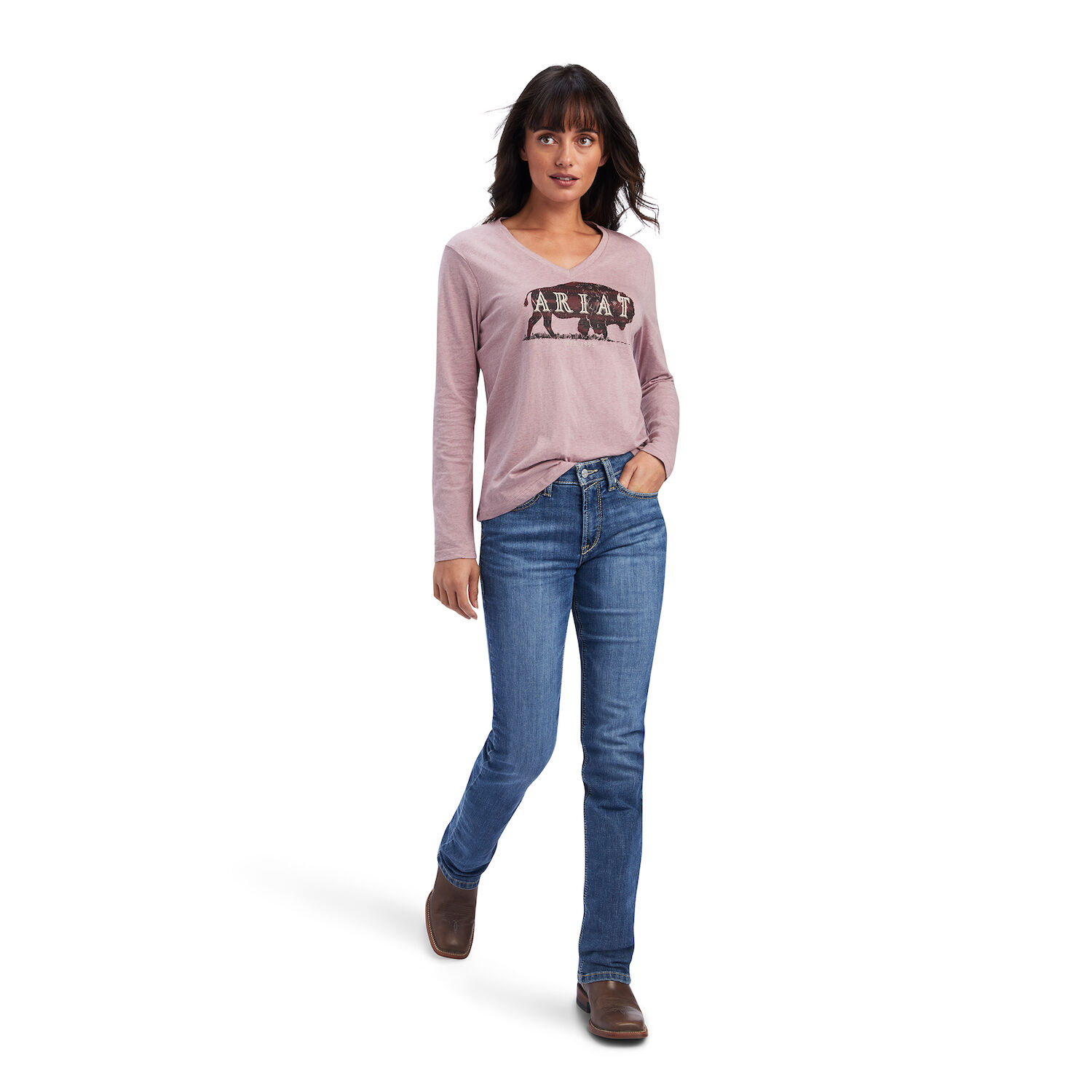 Ariat Women's R.E.A.L. Chest Logo Relaxed Tee