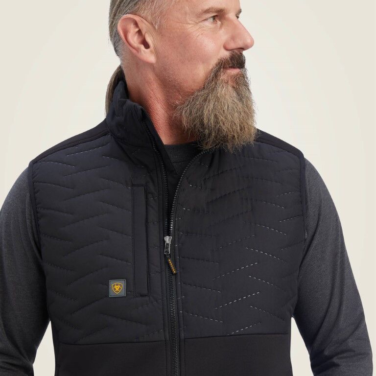 Ariat Men's Rebar Cloud 9 Insulated Vest in Black