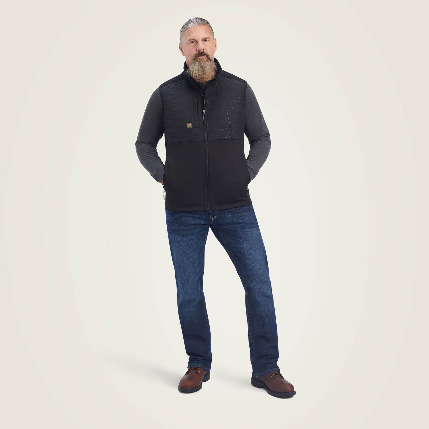 Ariat Men's Rebar Cloud 9 Insulated Vest in Black