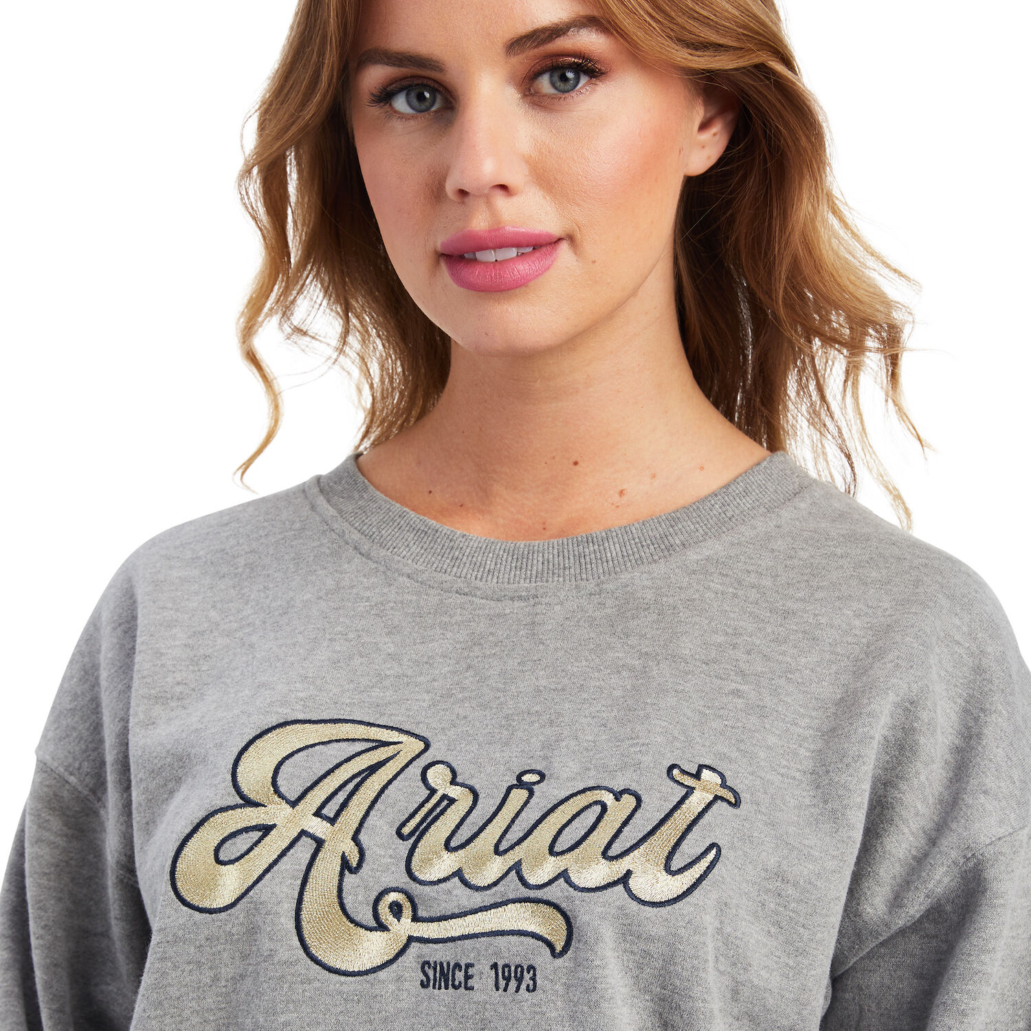 Ariat Women's R.E.A.L. Metallic Varsity Logo Sweatshirt
