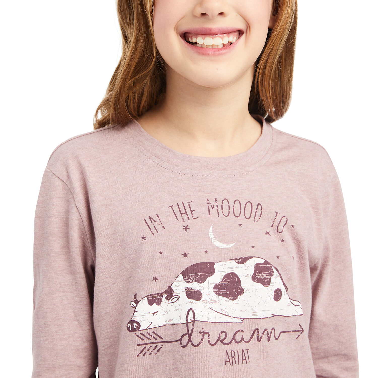 Ariat Girls REAL Dreamin Mood Shirt in Nostalgia Rose