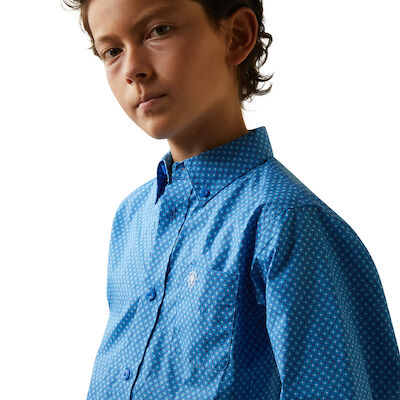 Boy's Lloyd Classic Fit Shirt in Blue