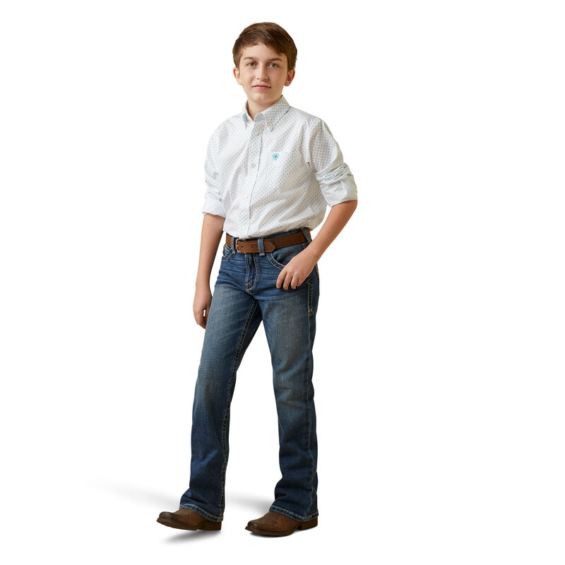 Boy's Kaine Classic Fit Shirt in White