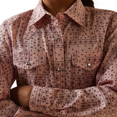 Girl's Paisley Shirt in Pink