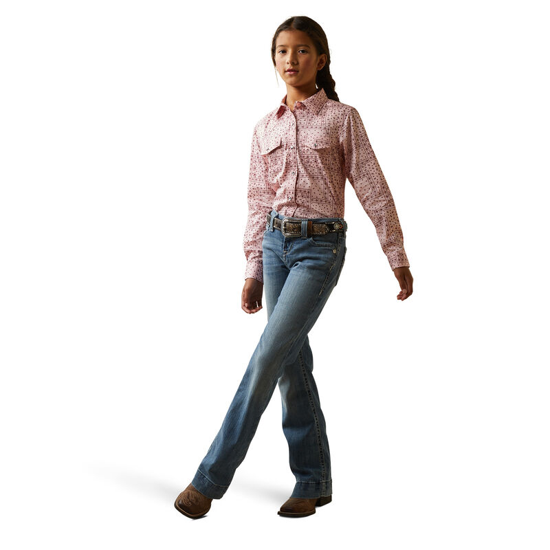 Girl's Paisley Shirt in Pink