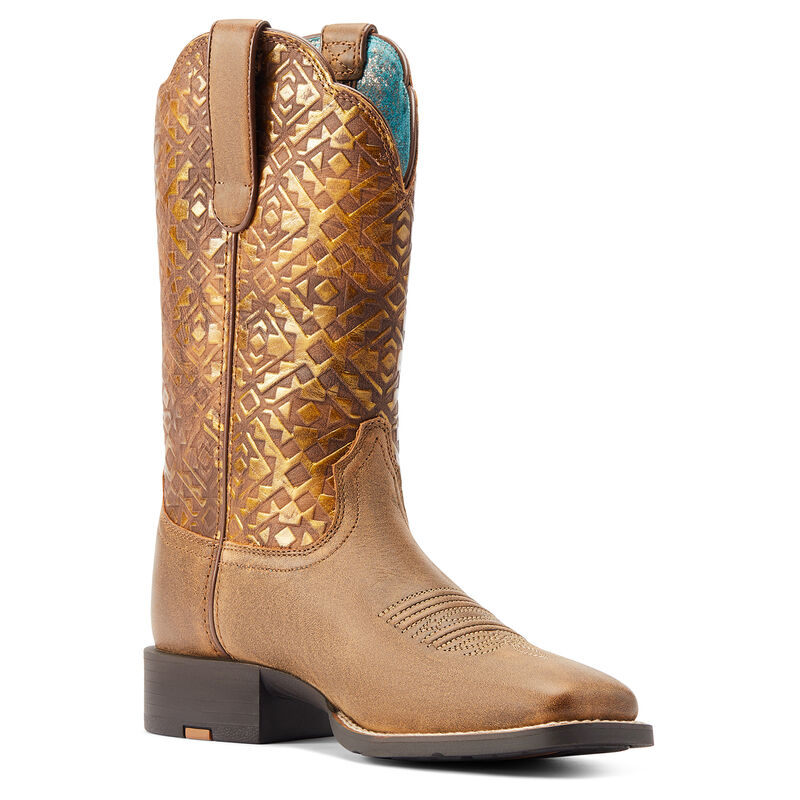Ariat Women's Round Up Wide Square Toe Western Boot