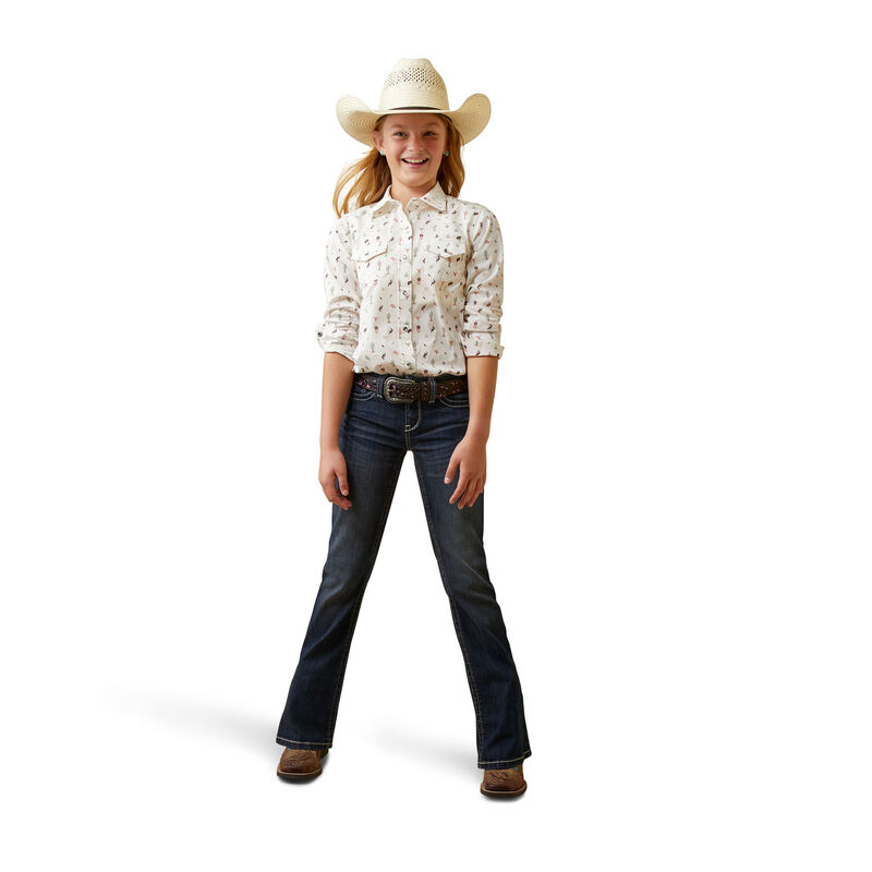 Girl's Santa Fe Shirt in White