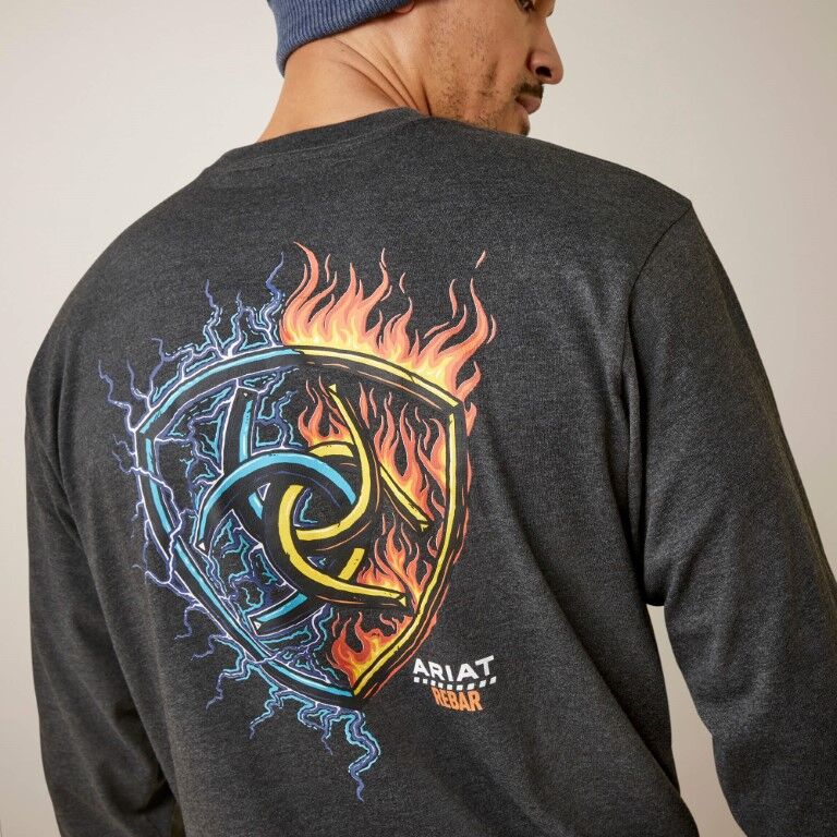 Ariat Men's Rebar Cotton Strong Shock Fire Long Sleeve T-Shirt