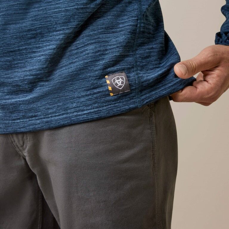 Ariat Men's Rebar Gridwork Baselayer 1/4 Zip T-Shirt