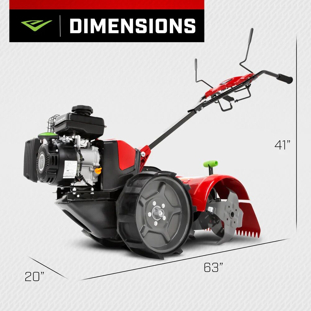 Earthquake Pioneer 99cc Viper Gas Rear Tine Tiller, 17 in.