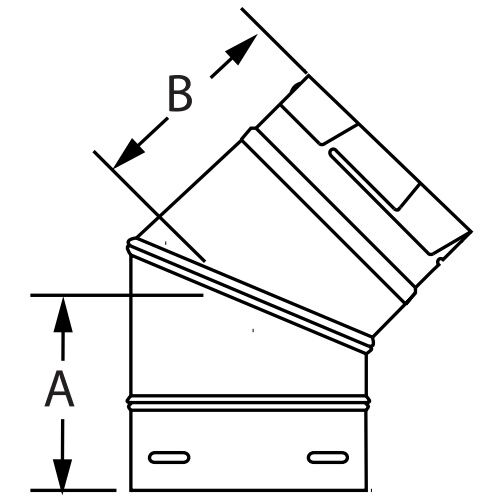 DuraVent PelletVent Pro 45° Elbow, 3-In