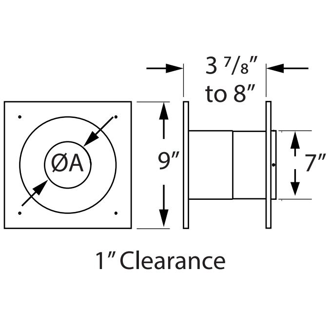 DuraVent PelletVent Pro Wall Thimble, 3-In