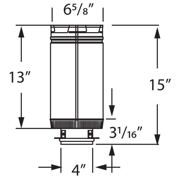 DuraVent DirectVent Pro Appliance Adapter, 4-In x 6 5/8-In