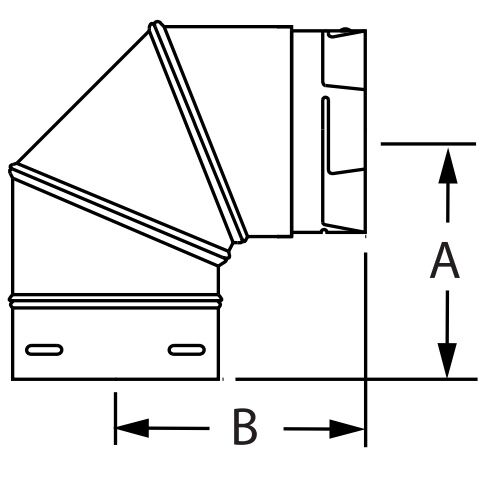 DuraVent PelletVent Pro 90° Elbow, 4-In