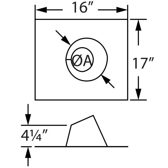 DuraVent PelletVent Pro Adjustable Roof Flashing, 4-In
