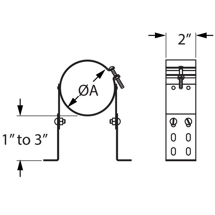 DuraVent PelletVent Pro Adjustable Wall Strap, 4-In