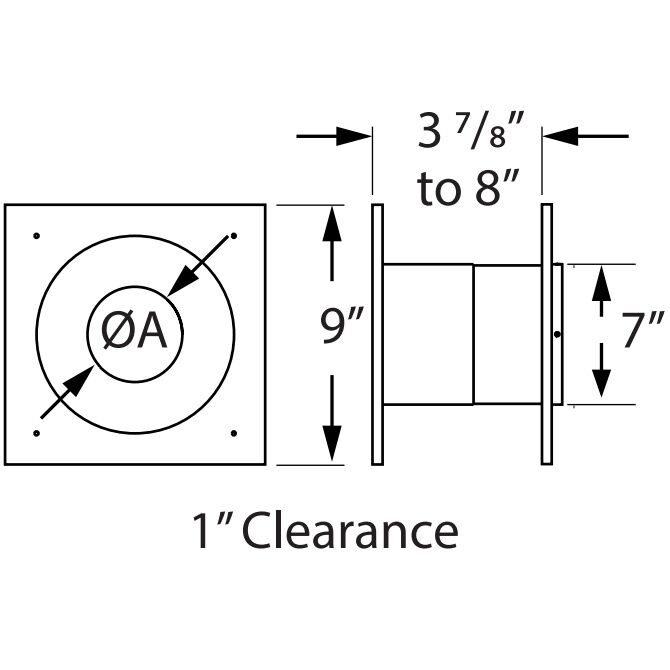 DuraVent PelletVent Pro Wall Thimble, 4-In