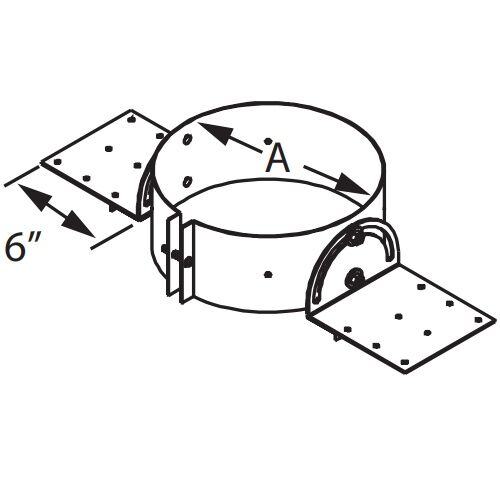 DuraVent DuraTech Adjustable Roof Support, 6-In To 8-In