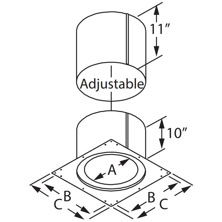 DuraVent DuraTech Firestop Radiation Shield, 6-In