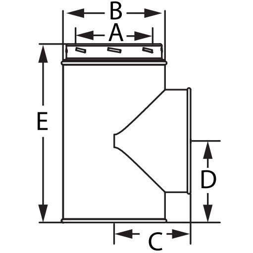DuraVent DuraTech Stainless Steel Tee With Cap, 6-In