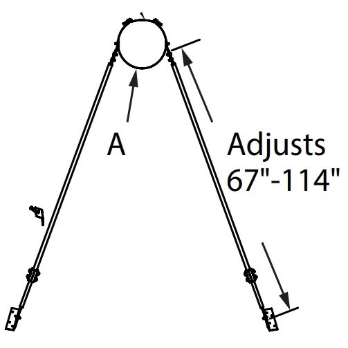 DuraVent DuraTech Adjustable Extended Roof Bracket, 6-In And 8-In