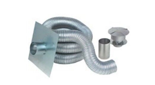 Z-Flex Stainless SteelFlex Liner Kit With Flat Plate And Cap, 4-In X 25-Ft