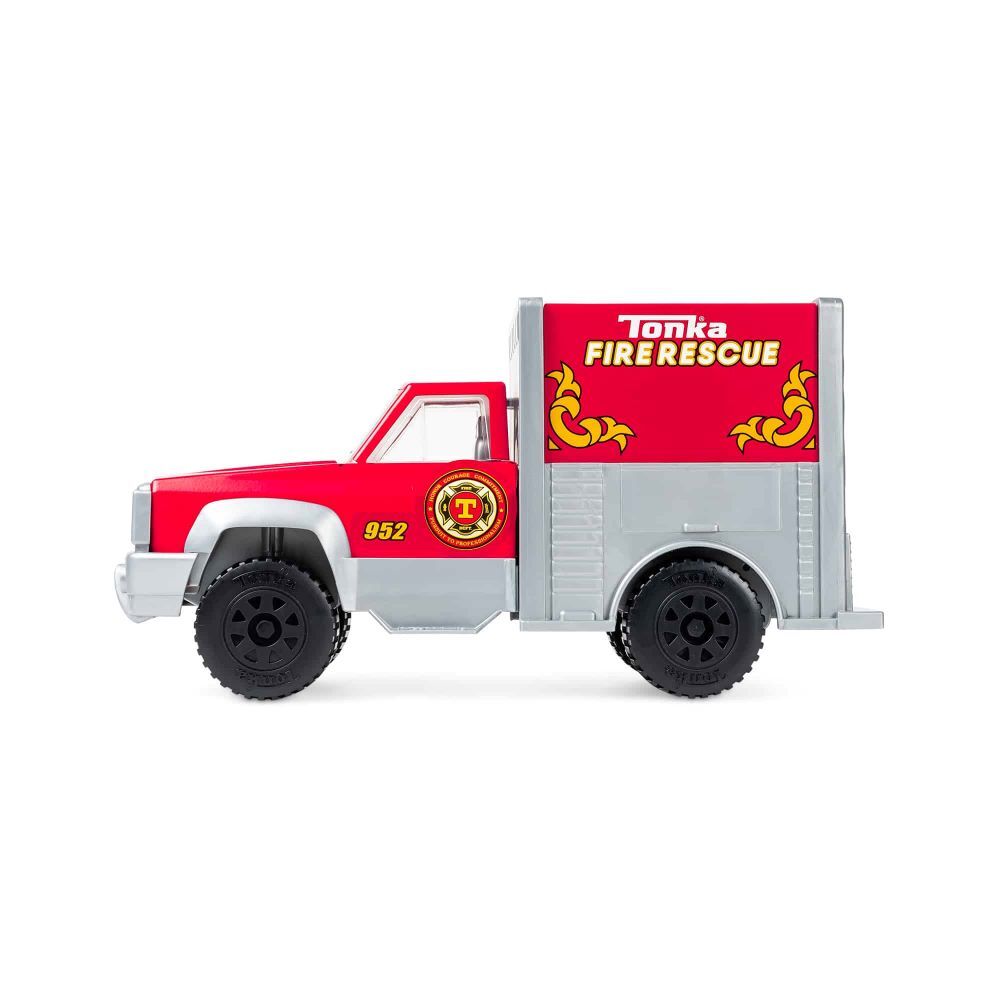 Basic Fun Tonka Steel Classic Fire Rescue Truck Toy