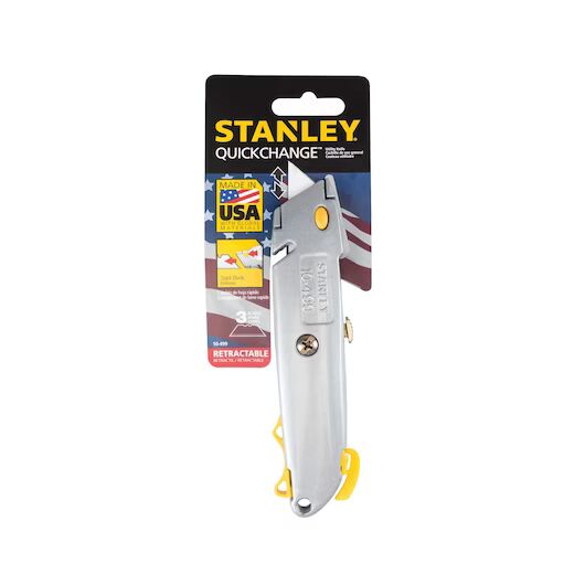 Stanley Quick Change Retractable Utility Knife, 6-3/8-In