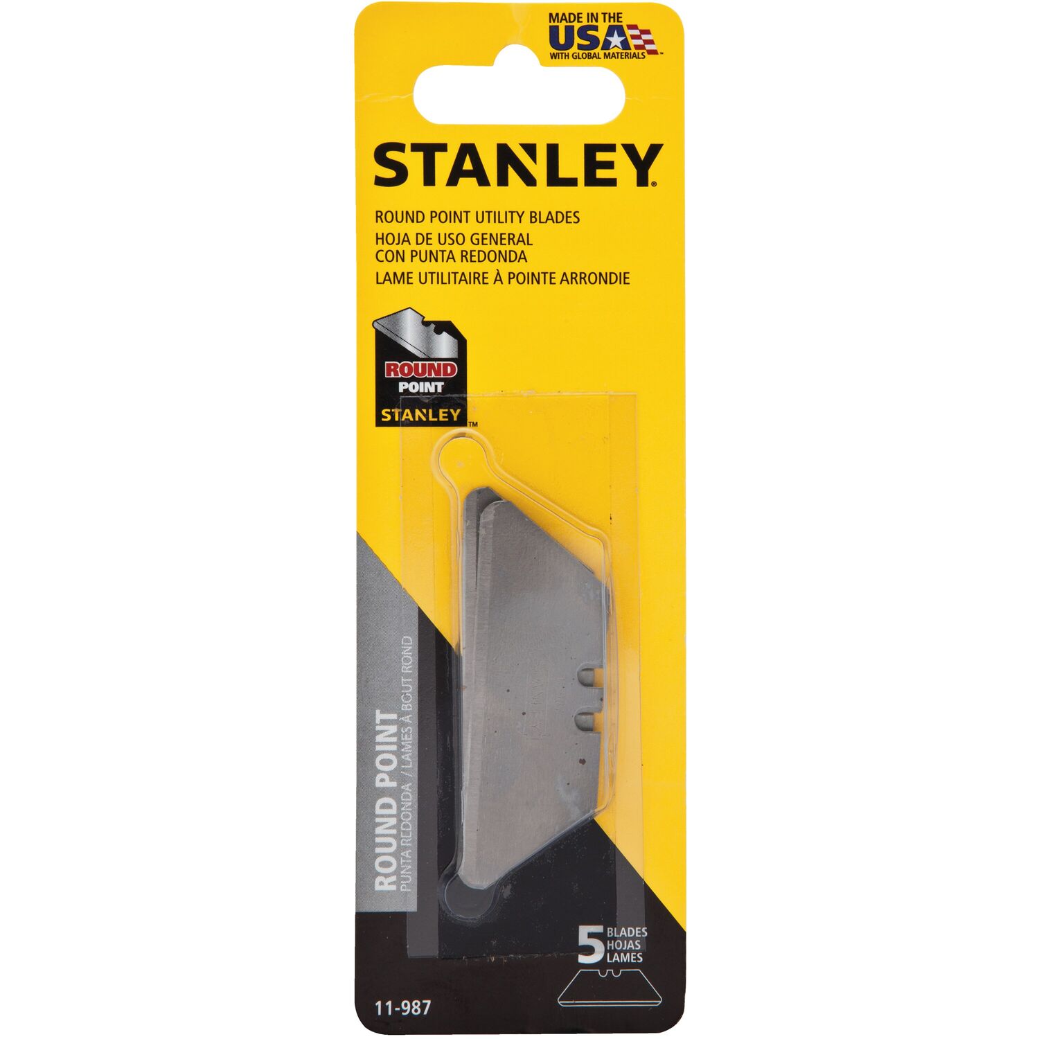 Stanley Rounded Tip Blades, 5-Pk