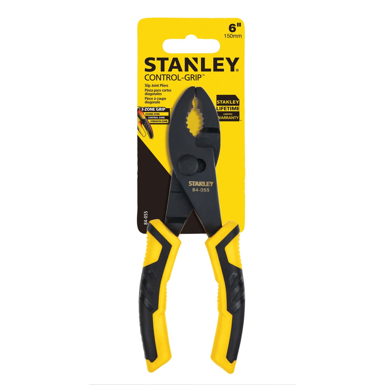 Stanley Bi-Material Slip Joint Plier, 6 Inch