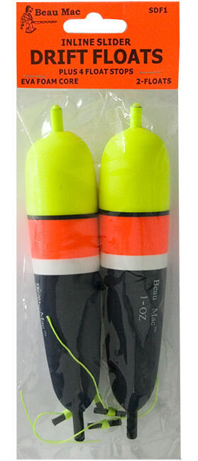 Beau Mac Inline Slider Non-Weighted Drift EVA Float, 1 1/2-Oz, 1-Pk