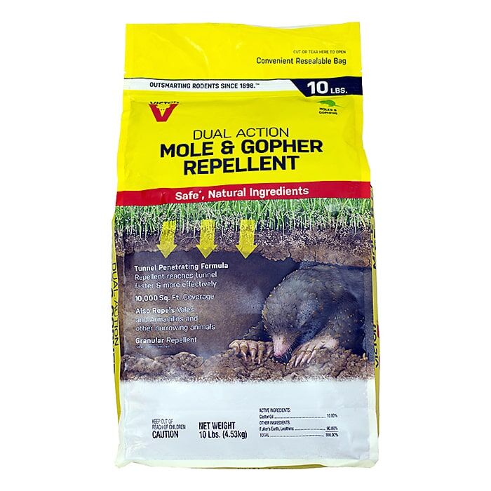 Victor Dual-Action Mole & Gopher Repellent, 10-Lb