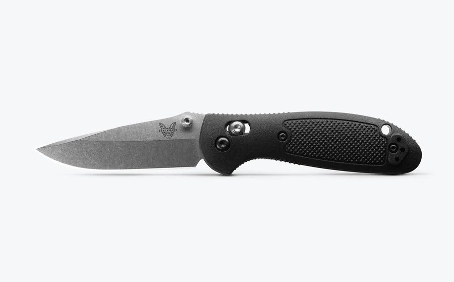 Benchmade Mini Griptilian Black Grivory Drop-Point Folding Knife