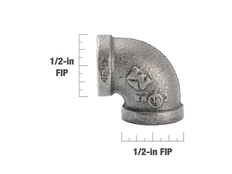 Southland Black Iron 90° Elbow, 1/2-In FIP
