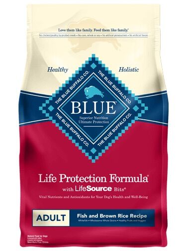 Blue Buffalo Life Protection Formula Fish & Brown Rice Adult Dry Dog Food, 30-Lb Bag 