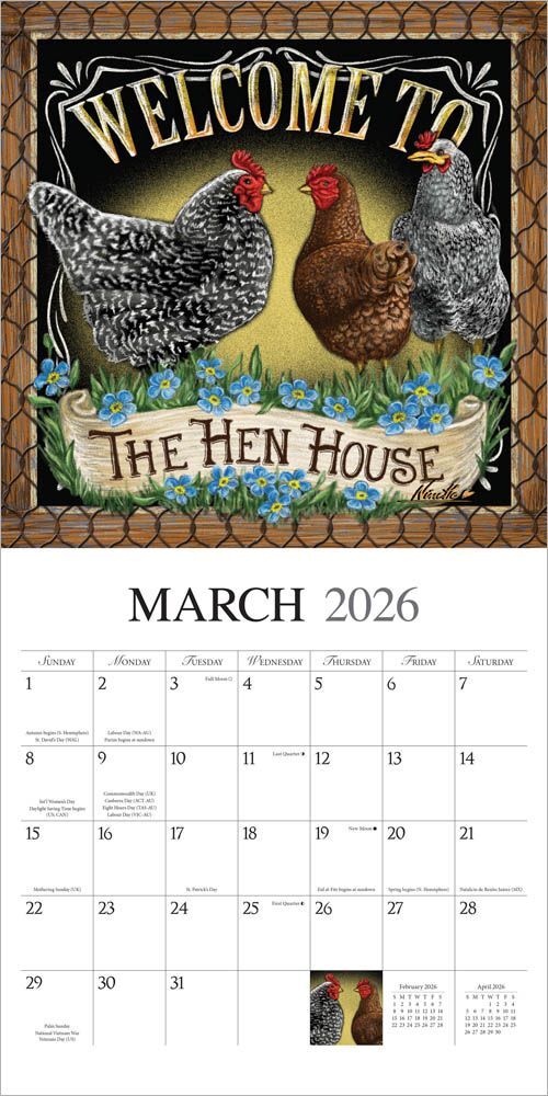 Brown Trout Publisher 2026 Bless This Nest Monthly Square Wall Calendar, 12-In x 24-In