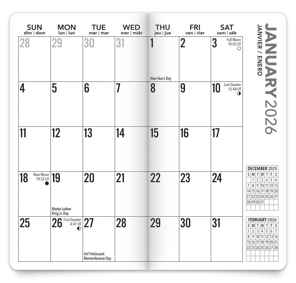 Brown Trout Publisher 2026-2027 Big & Bright Monthly Pocket Planner Calendar, 3.5-In x 6.5-In