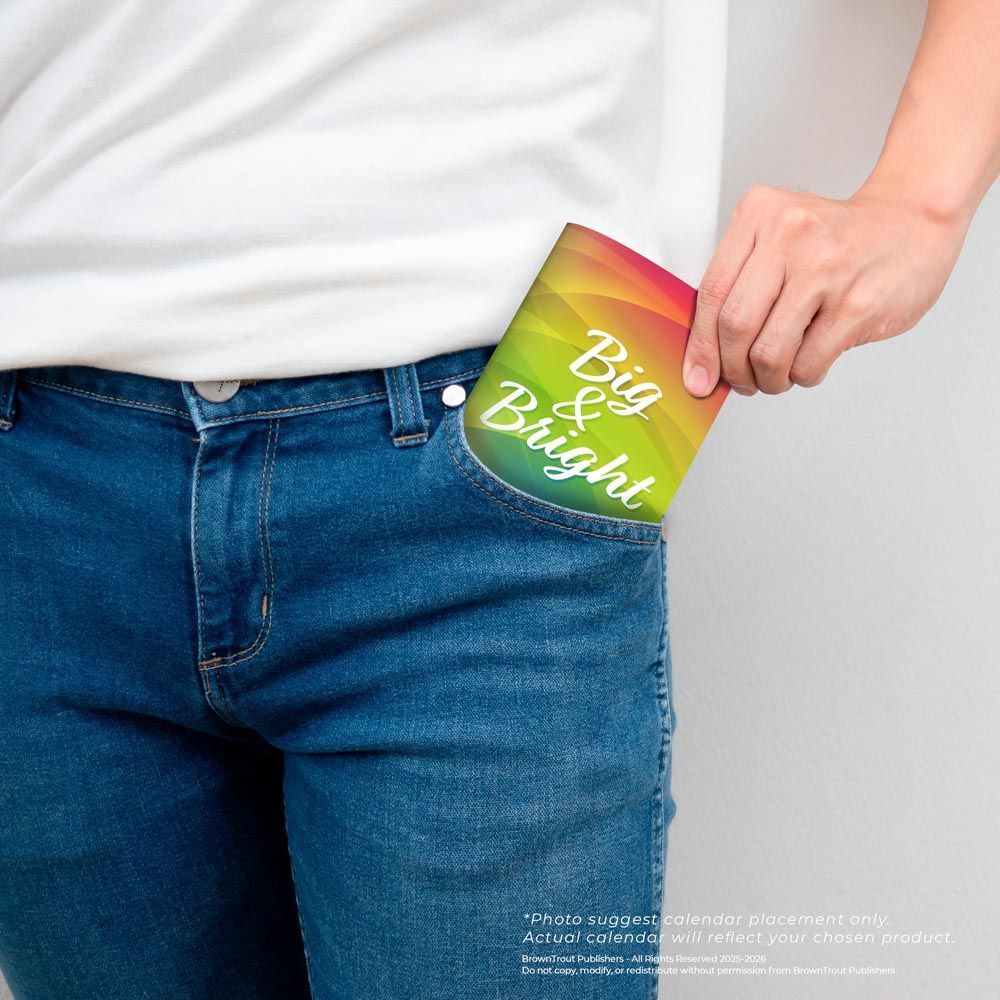 Brown Trout Publisher 2026-2027 Big & Bright Monthly Pocket Planner Calendar, 3.5-In x 6.5-In