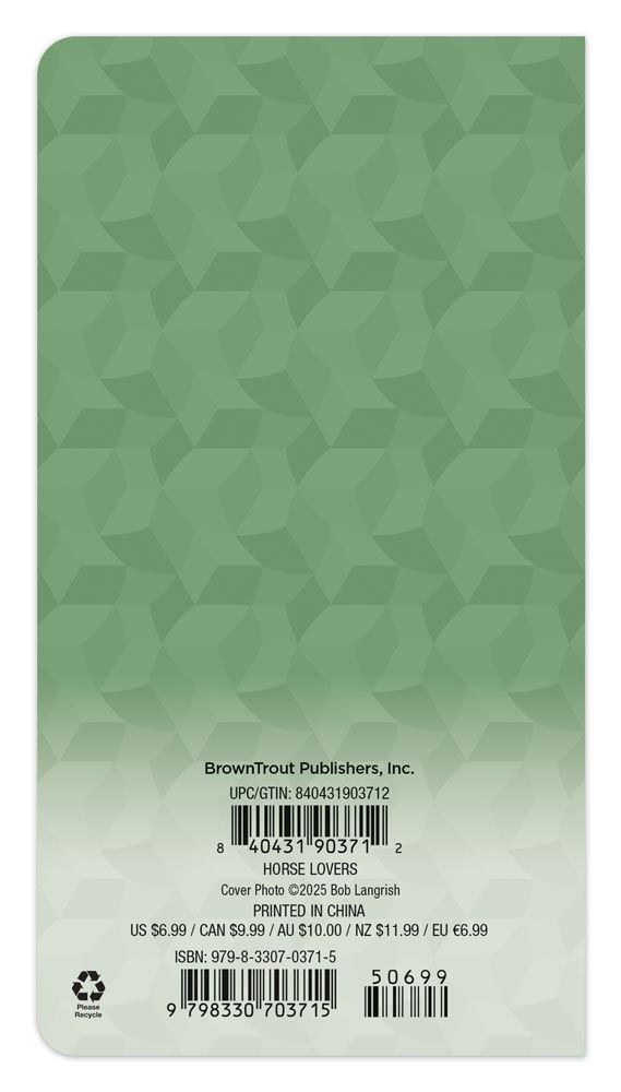 Brown Trout Publisher 2026-2027 Horse Lovers Monthly Pocket Planner Calendar, 3.5-In x 6.5-In