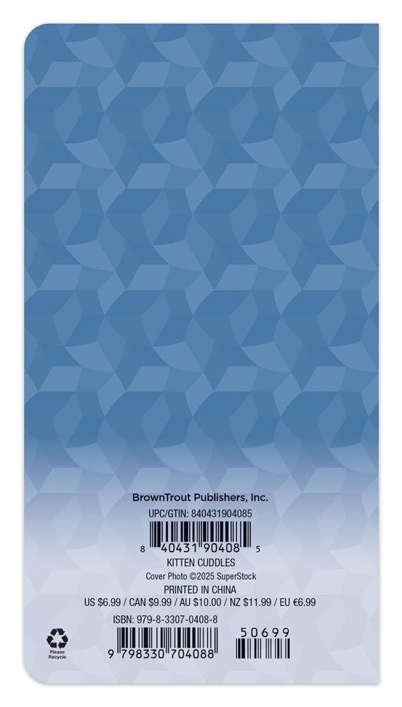 Brown Trout Publisher 2026-2027 Kitten Cuddles Monthly Pocket Planner Calendar, 3.5-In x 6.5-In
