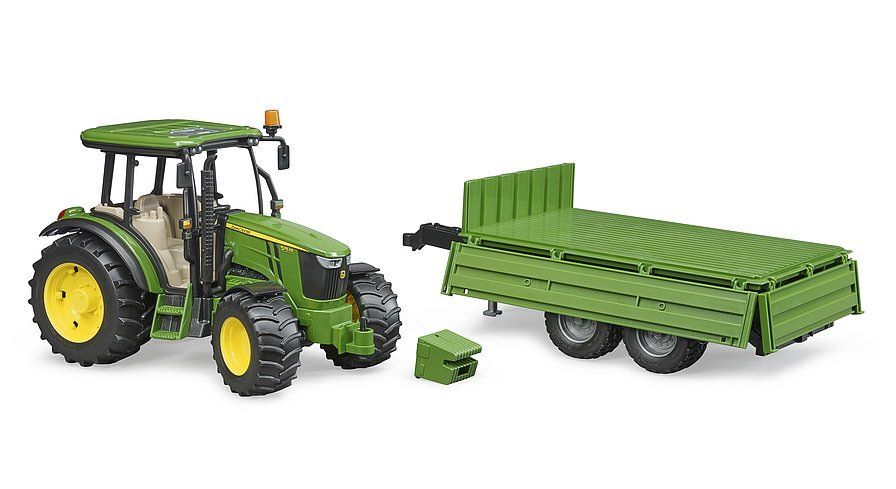 Bruder John Deere 5115 with Tipping Trailer Toy