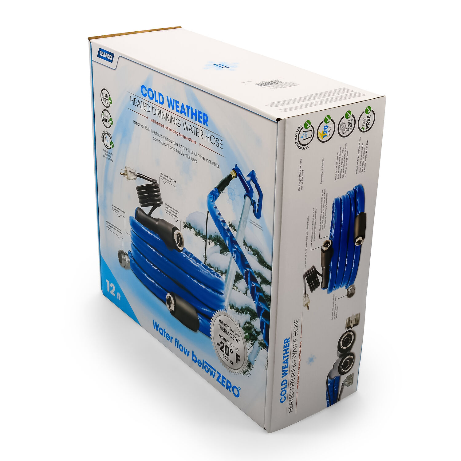 Heated Drinking Water Hose 12-Ft x 5/8-In